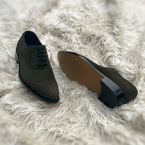 Tyler - Cap Toe Oxford meticulously handcrafted in the finest Suede leather.