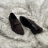 Carlyle | Chocolate - Horse-bit loafer made from fine nab velvet. Solid metal accessory on the facing