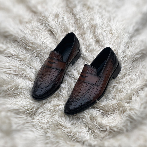 Callum - A contemporary evolution of a wardrobe staple; our take on the sleek Penny loafer meticulously handcrafted in the finest, soft, hand woven Calf leather.