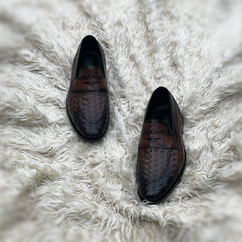 Callum - A contemporary evolution of a wardrobe staple; our take on the sleek Penny loafer meticulously handcrafted in the finest, soft, hand woven Calf leather.