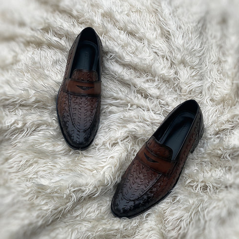 Callum - A contemporary evolution of a wardrobe staple; our take on the sleek Penny loafer meticulously handcrafted in the finest, soft, hand woven Calf leather.