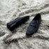 Carlyle - Grey. Horse-bit loafer in the finest velveteen fabric.