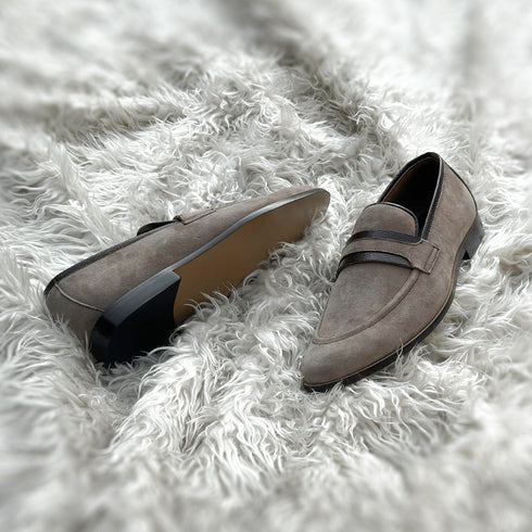 Cooper - Penny loafer meticulously hand-crafted from the finest Suede leather