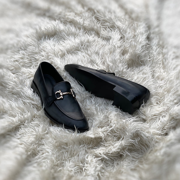 Fabio - Dark Forest - Horse-bit loafer made from the finest tannery dyed Pull-up Calf leather.