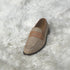 Suarez - Buttermilk: Penny loafer made from the finest breathable fabric Jute. Supplemented with calf leather detailing and a buttery soft inner cow leather lining.
