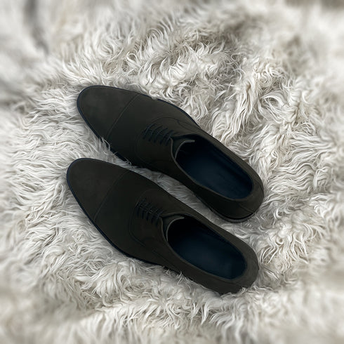 Tyler - Cap Toe Oxford meticulously handcrafted in the finest Suede leather.