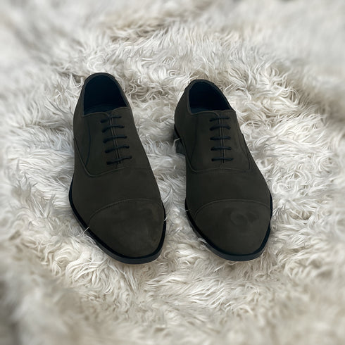 Tyler - Cap Toe Oxford meticulously handcrafted in the finest Suede leather.