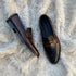David - Bi material Penny loafer made from high quality Calf leather & embossed Calf leather