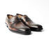 Hector in Teak Patina, Penny loafer with a square almond toe, made from very soft crust calf leather. Front view