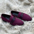 Mark - Penny loafer made from the finest fabric suede with pebble grain leather tie on the facing