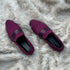 Mark - Penny loafer made from the finest fabric suede with pebble grain leather tie on the facing