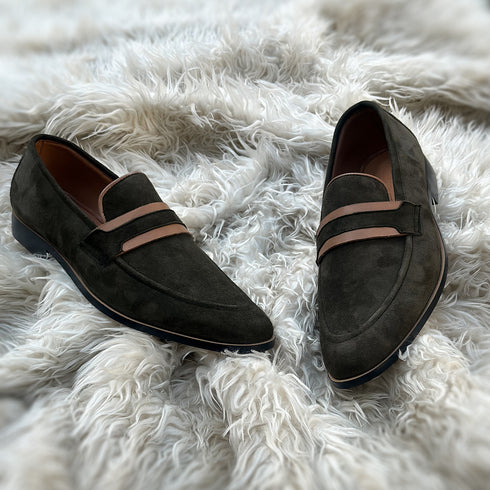Cooper - Penny loafer meticulously hand-crafted from the finest Suede leather