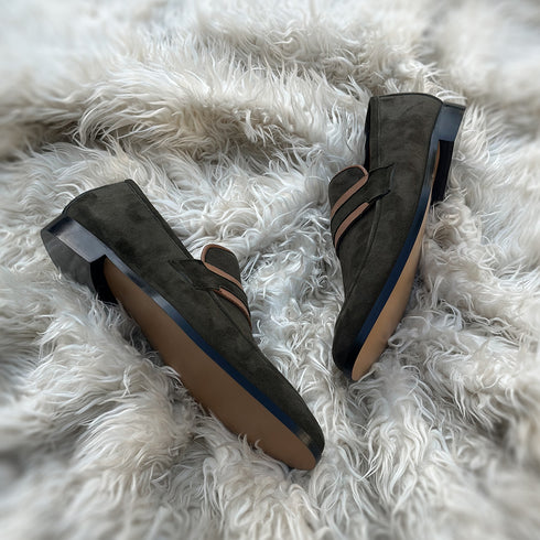 Cooper - Penny loafer meticulously hand-crafted from the finest Suede leather